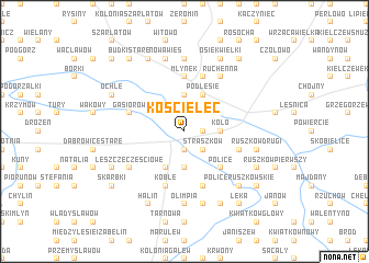 map of Kościelec