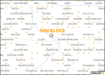 map of Kościelnica