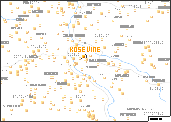 map of Koševine