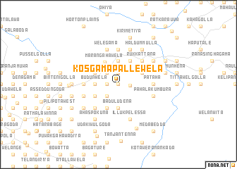 map of Kosgama Pallewela