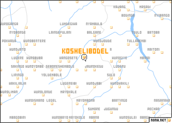 map of Kosheli Bodel