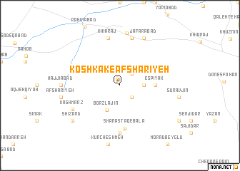 map of Koshkak-e Afshārīyeh