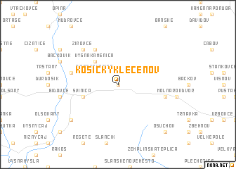map of Košický Klečenov