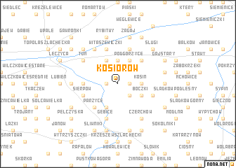 map of Kosiorów