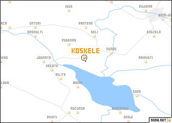 map of Košķele