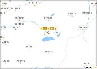 map of Köşkköy