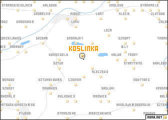 map of Koślinka