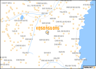 map of Kosŏng-dong