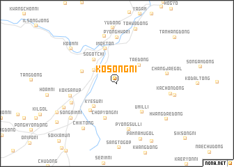 map of Kosŏng-ni