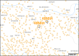 map of Kosovi