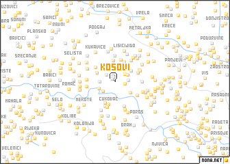 map of Kosovi