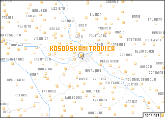 map of Kosovska Mitrovica