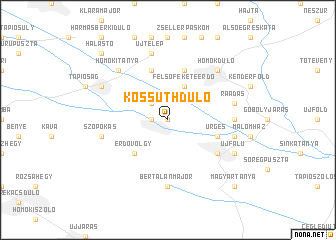 map of Kossuthdůlő