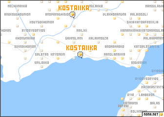 map of Kostaíika