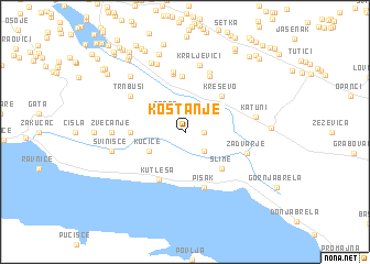 map of Kostanje