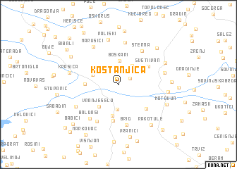map of Kostanjica