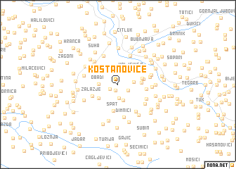 map of Koštanovice