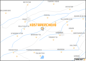 map of Kosta Perchevo