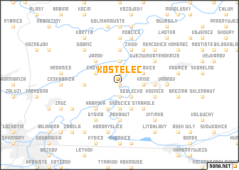 map of Kostelec
