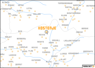 map of Kostenjë