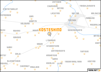 map of Kosteshino