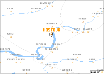 map of Kostova