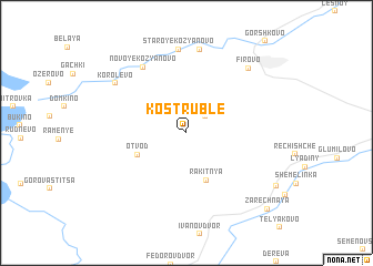 map of Kostrublë