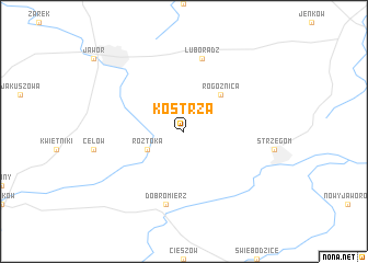 map of Kostrza