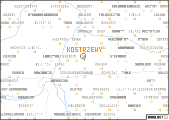 map of Kostrzewy