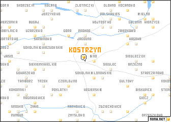 map of Kostrzyń