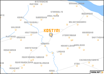 map of Kostyri