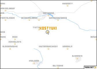 map of Kostyuki
