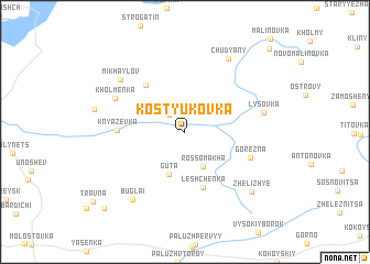 map of Kostyukovka