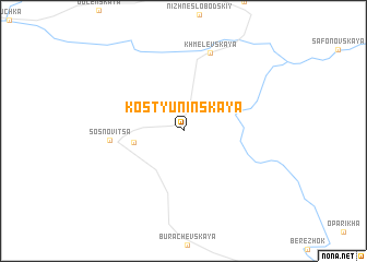 map of Kostyuninskaya