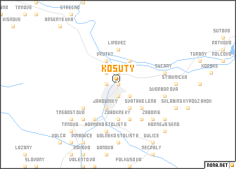 map of Košúty