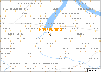 map of Koszewnica