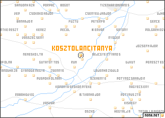 map of Kosztolánci Tanya