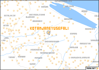 map of Kotamjān-e Yūsef‘alī