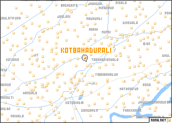 map of Kot Bahādur Ali