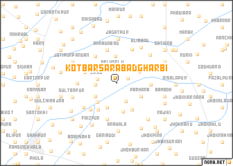 map of Kot Barsarābād Gharbi