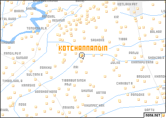 map of Kot Channan Dīn