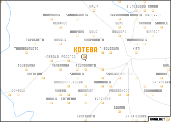 map of Koté Ba