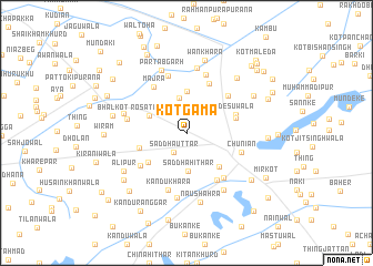 map of Kot Gāma