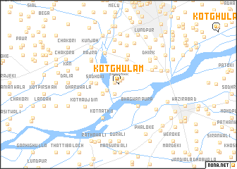 map of Kot Ghulām