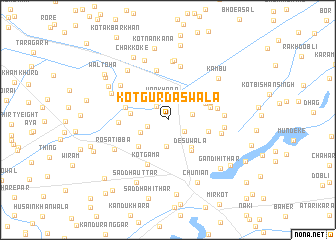 map of Kot Gurdāswāla