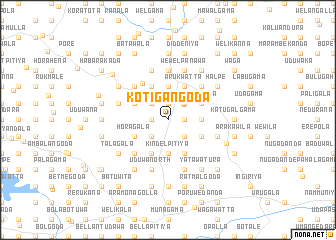 map of Kotigangoda