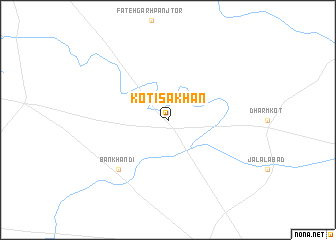 map of Kot Ïsa Khān