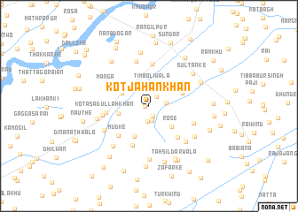 map of Kot Jahān Khān