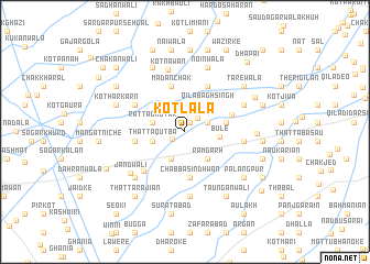 map of Kot Lāla