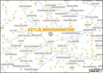 map of Kot Lāl Bakhsh Mahesar